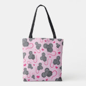 Liebe I mein Mäusemuster im Rosa Tasche (Rückseite)