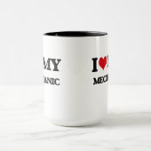 Liebe I mein Mechaniker Tasse (Zentrum)