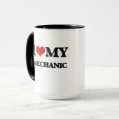 Liebe I mein Mechaniker Tasse (Vorderseite Links)