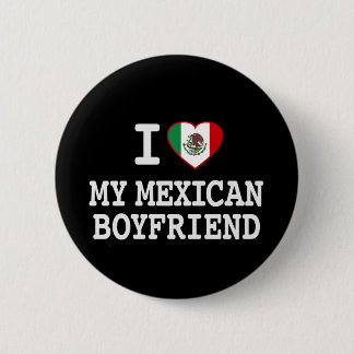 Liebe I mein mexikanischer Freund mit Herz-Flagge Button