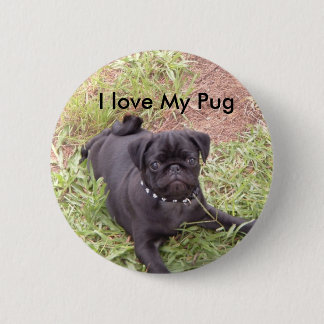 Liebe I mein Mops-Knopf Button