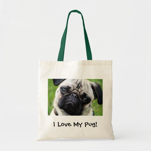 Liebe I mein Mops! Tragetasche (Vorne)