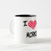 Liebe I mein Morkie Zweifarbige Tasse (Vorderseite Links)