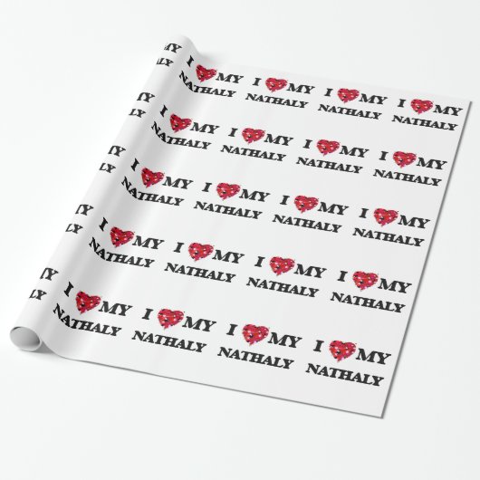 Liebe I mein Nathaly Geschenkpapier (Ungerollt)