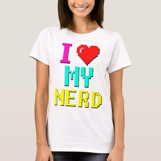 Liebe I mein Nerd v3 T-Shirt (Vorderseite)