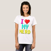 Liebe I mein Nerd v3 T-Shirt (Vorne ganz)