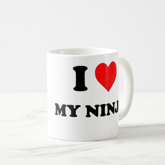 Liebe I mein Ninja Kaffeetasse (VorderseiteRechts)
