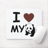 Liebe I mein Panda Mousepad (Mit Mouse)