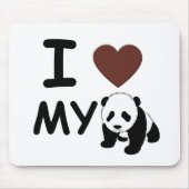 Liebe I mein Panda Mousepad (Vorne)