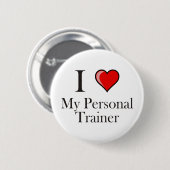 Liebe I mein persönlicher Trainer Button (Vorne & Hinten)