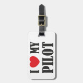 Liebe I mein Pilot Gepäckanhänger (Vorderseite vertikal)