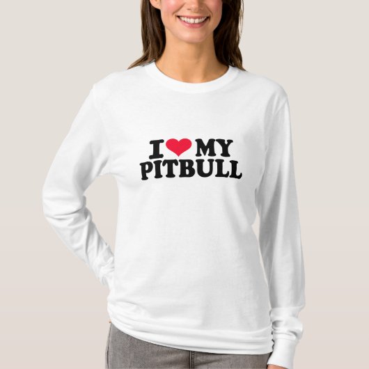 Liebe I mein Pitbull T-Shirt (Vorderseite)