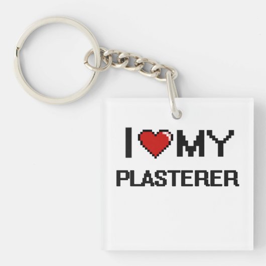 Liebe I mein Plasterer Schlüsselanhänger (Vorderseite)