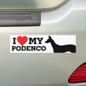 Liebe I mein Podenco Autoaufkleber (Auf Auto)
