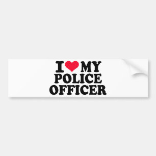 Liebe I mein Polizei-Offizier Autoaufkleber
