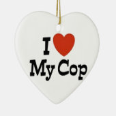 Liebe I mein Polizist Keramikornament (Rechts)