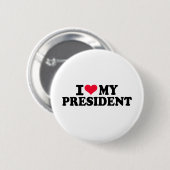 Liebe I mein Präsident Button (Vorne & Hinten)