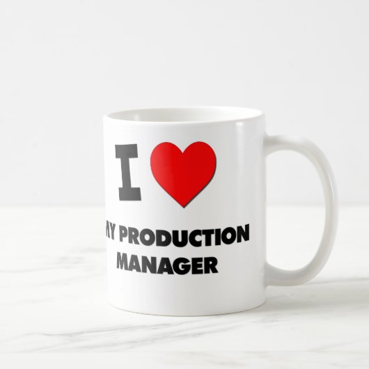 Liebe I mein Produktions-Manager Kaffeetasse (Rechts)