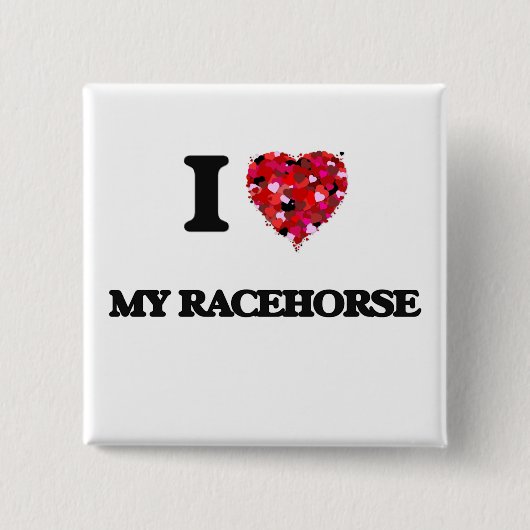 Liebe I mein Rennpferd Button (Vorderseite)