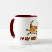 Liebe I mein rotes heeler Tasse (Vorderseite Links)