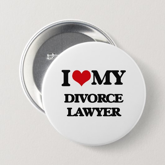 Liebe I mein Scheidungs-Rechtsanwalt Button (Vorne & Hinten)