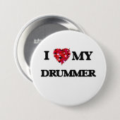 Liebe I mein Schlagzeuger Button (Vorne & Hinten)