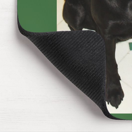 Liebe I mein schwarzer Labrador Mousepad (Ecke)