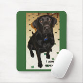 Liebe I mein schwarzer Labrador Mousepad (Mit Mouse)