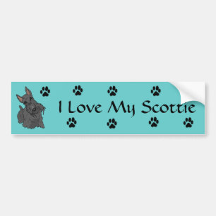 Liebe I mein Scottie Autoaufkleber