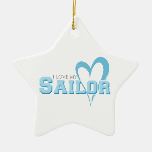 Liebe I mein Seemann Keramikornament (Vorne)