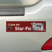 Liebe I mein Shar-pei Autoaufkleber (Auf Auto)