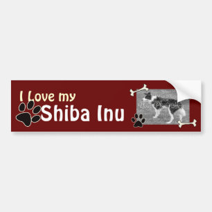 Liebe I mein Shiba Inu Autoaufkleber