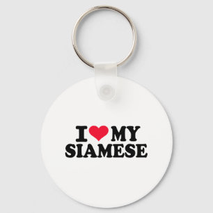 Liebe I mein siamesisches Schlüsselanhänger