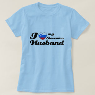 Liebe I mein slowenisch Ehemann T-Shirt