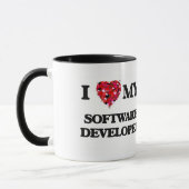 Liebe I mein Software-Entwickler Tasse (Links)