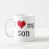 Liebe I mein Sohn Kaffeetasse (Links)