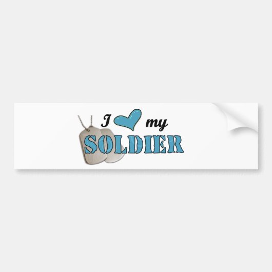Liebe I mein Soldat Autoaufkleber (Vorne)