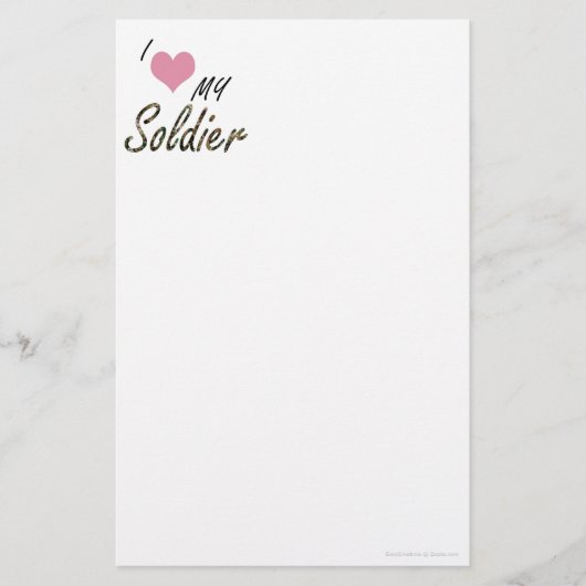 Liebe I mein Soldat Briefpapier (Vorderseite)