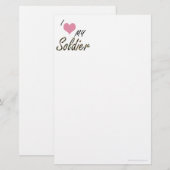 Liebe I mein Soldat Briefpapier (Vorne/Hinten)