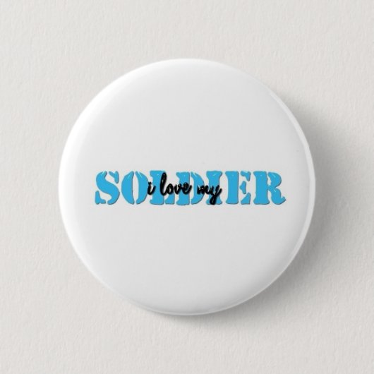 Liebe I mein solider Button (Vorderseite)