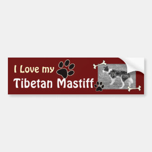Liebe I mein tibetanischer Mastiff-Autoaufkleber Autoaufkleber