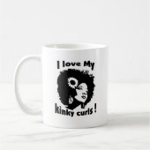 Liebe I mein verworrenes gelocktes Haar Kaffeetasse (Links)