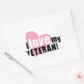 Liebe I mein Veteran! Runder Aufkleber (Umschlag)