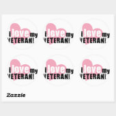 Liebe I mein Veteran! Runder Aufkleber (Blatt)