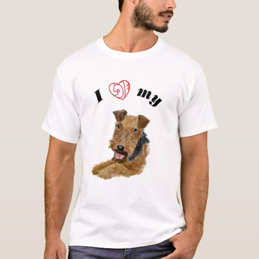 Liebe I mein Waliser-Terrier T-Shirt (Vorderseite)