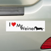 Liebe I mein Weiner Autoaufkleber (Auf Auto)
