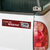 Liebe I mein Whippet Autoaufkleber (Auf Lkw)