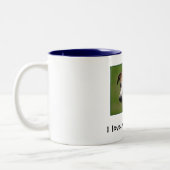 Liebe I mein Whippet! Zweifarbige Tasse (Links)