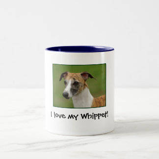 Liebe I mein Whippet! Zweifarbige Tasse