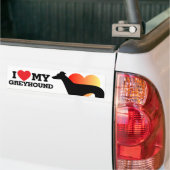 Liebe I mein Windhund Autoaufkleber (Auf Lkw)